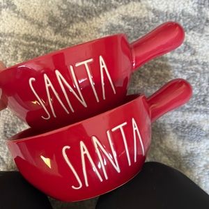 Rae Dunn Santa Soup Bowls NWT